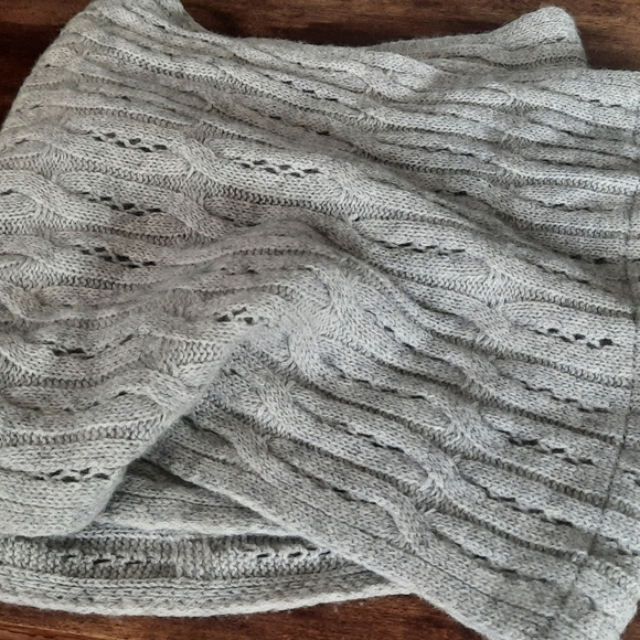 Celeste Infinity Scarf Wool Cashmere Blend Grey - Picture 2 of 4